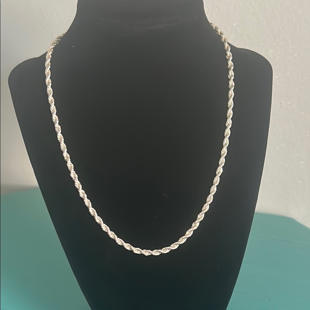 Napier Silver Tone Classic Rope Chain Necklace Timeless Design